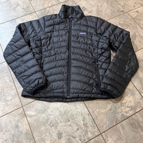 Patagonia Women's Down Sweater/ puffer Jacket - Black Size M - Picture 2 of 7